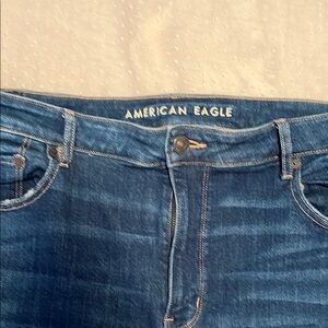 American Eagle Blue Jeans Super High-rise Flare